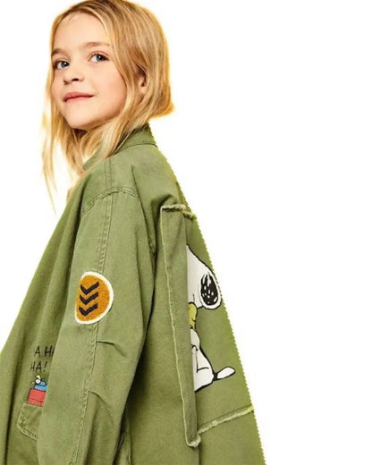 Snoopy Military Patch Jacket