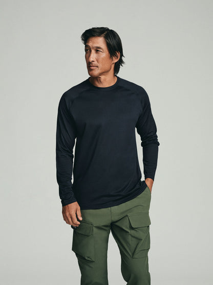 Long Sleeve - UPF 50+ Performance Tee - Black
