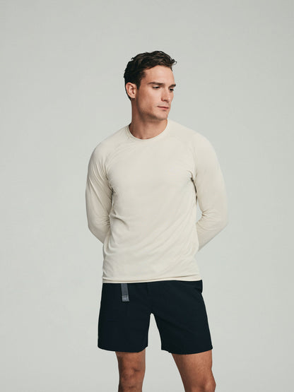 Long Sleeve - UPF 50+ Performance Tee - Stone