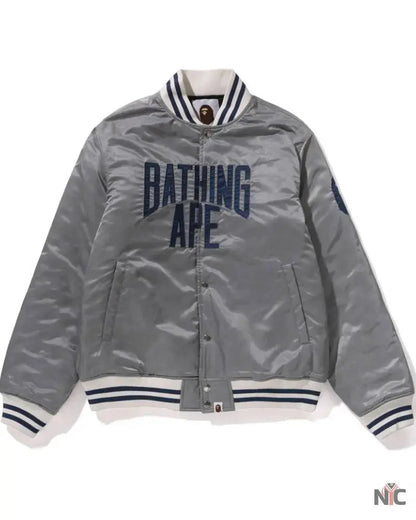 Solid Camo NYC Logo Nylon Varsity Jacket