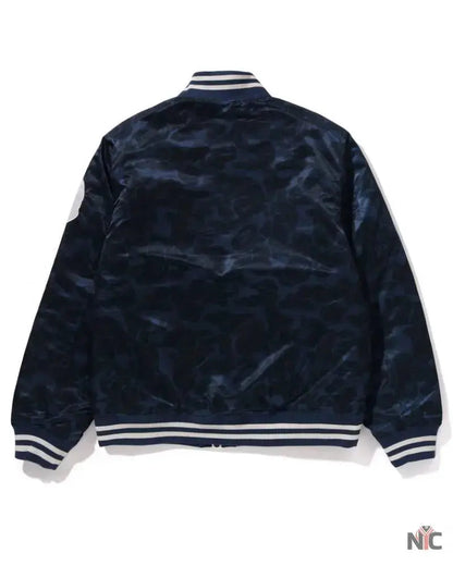 Solid Camo NYC Logo Nylon Varsity Jacket