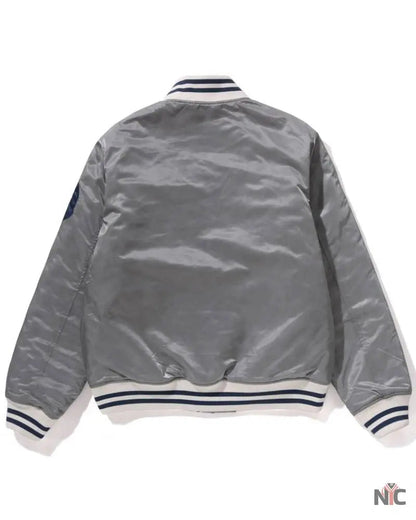 Solid Camo NYC Logo Nylon Varsity Jacket