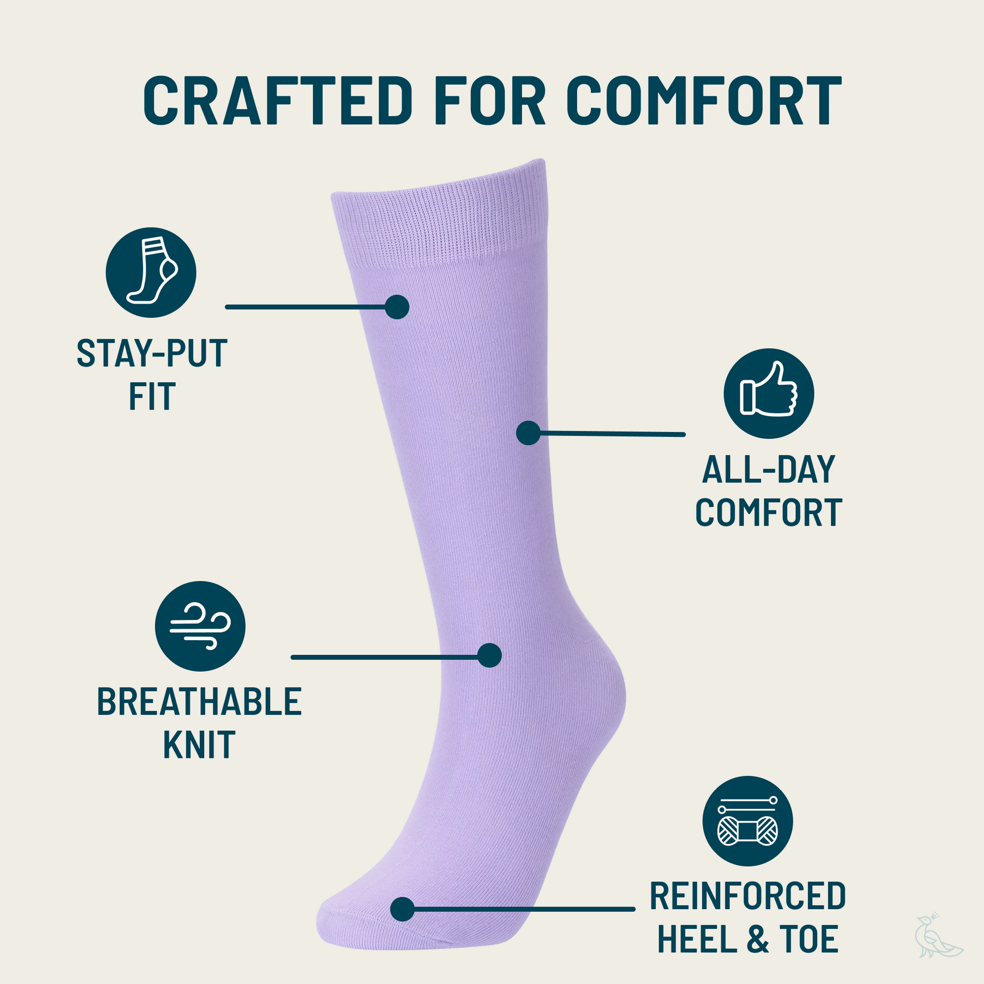 Solid Lilac Socks - Triathlete Store