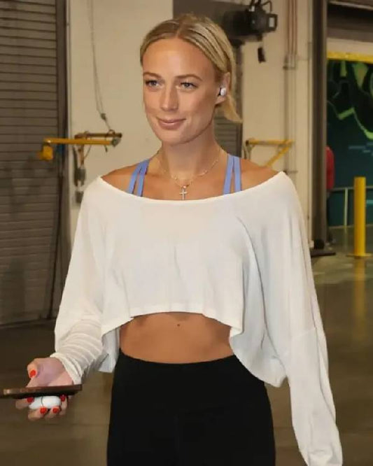 Sophie Cunningham Indiana Fever Off The Shoulder Crop Top
