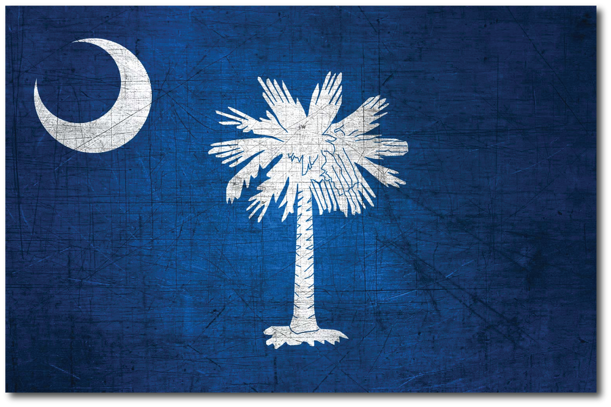SOUTH CAROLINA FLAG REFLECTIVE HELMET DECAL