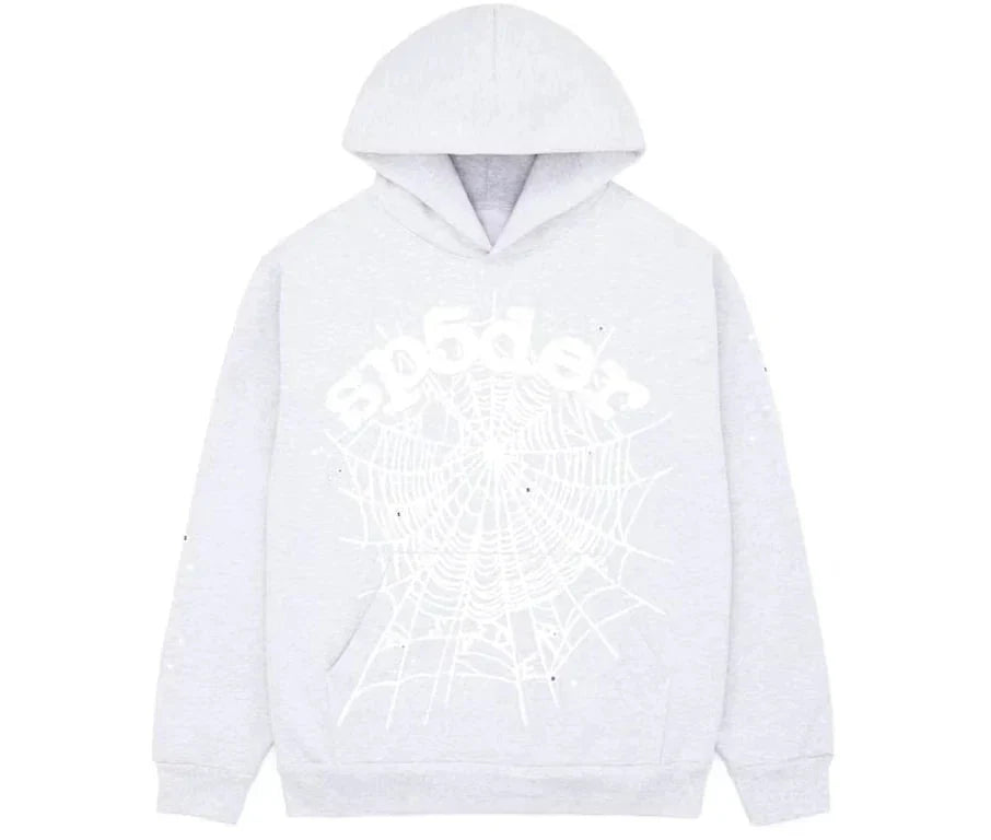 Sp5der OG Web Heather Grey Hoodie