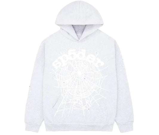 Sp5der OG Web Heather Grey Hoodie