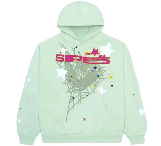 Sp5der SP5 Mint Hoodie