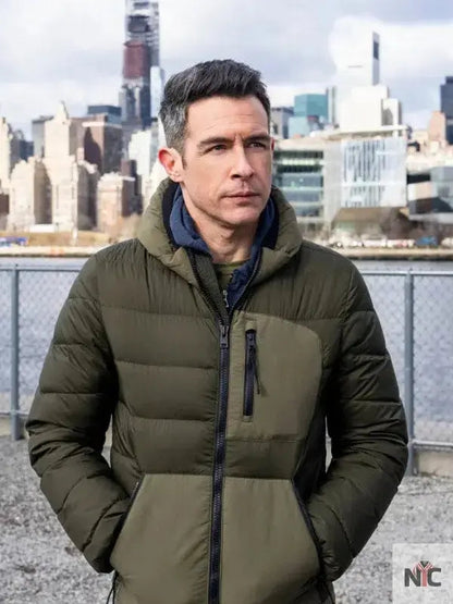 Special Agent Stuart Scola FBI S06 Green Puffer Jacket