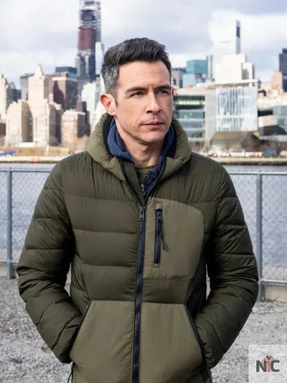 Special Agent Stuart Scola FBI S06 Green Puffer Jacket