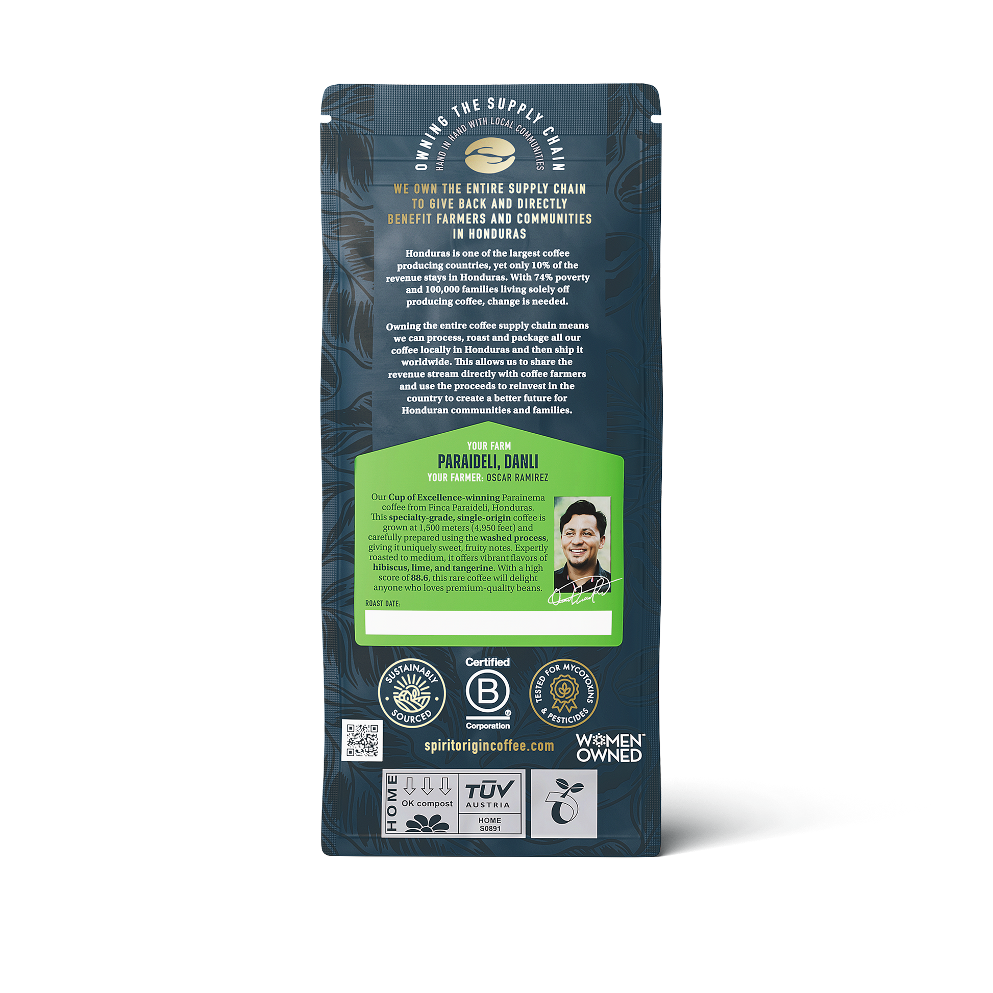 Honduran Cup of Excellence Parainema Coffee 1.8oz (50g) Sample bag - Triathlete Store