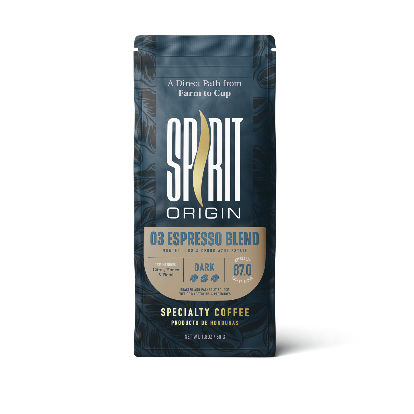 Honduran Espresso Blend Coffee 1.8oz (50g) Sample bag