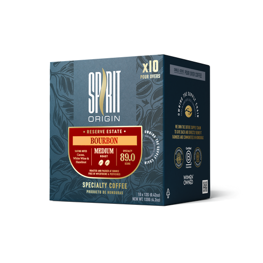 Single-Use Pour-Over Drip Bags - Bourbon (Box of 10 Bags)