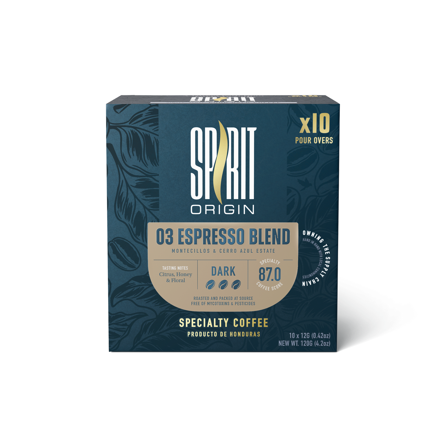 Single-Use Pour-Over Drip Bags - Espresso Blend (Box of 10 Bags) - Triathlete Store