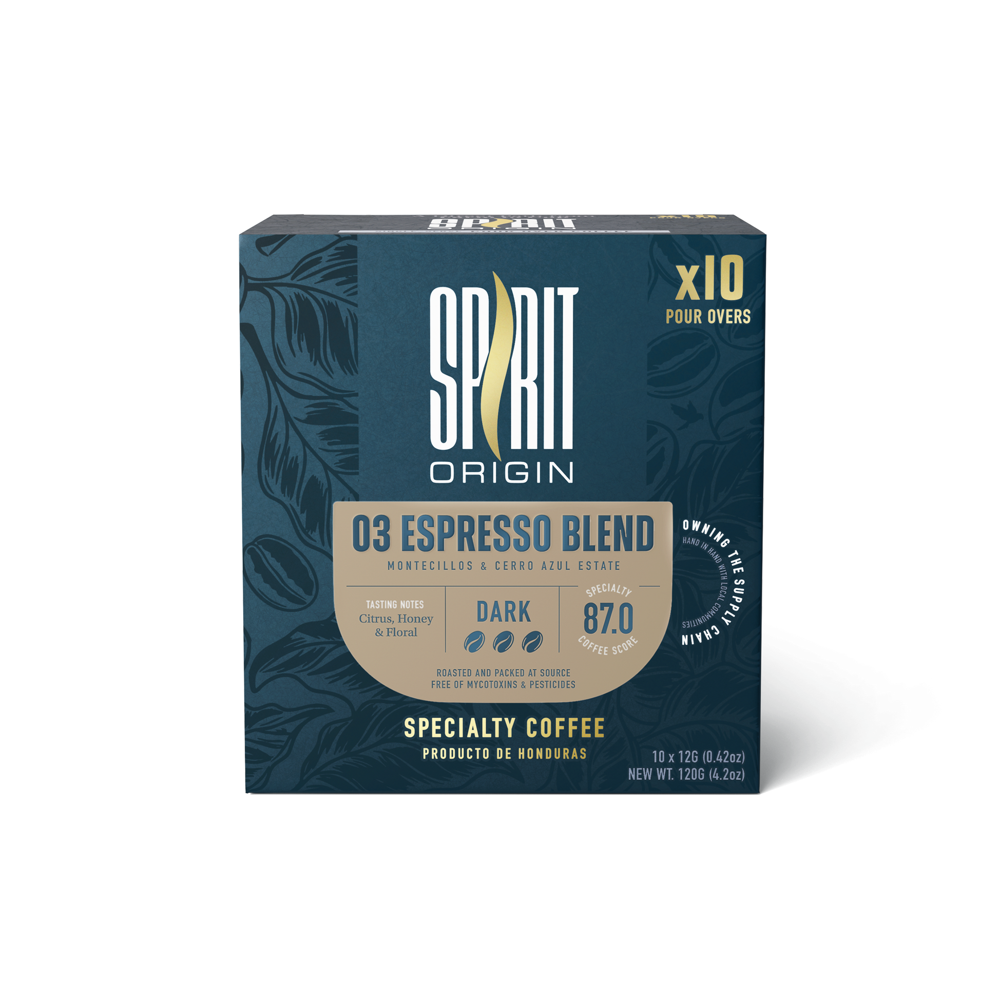 Single-Use Pour-Over Drip Bags - Espresso Blend (Box of 10 Bags) - Triathlete Store