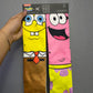 Odd Sox Men's Spongebob and Patrick, Multi, Sock Size:10-13/Shoe Size: 6-12