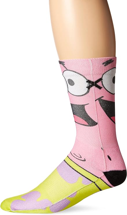 Odd Sox Men's Spongebob and Patrick, Multi, Sock Size:10-13/Shoe Size: 6-12