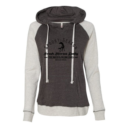 Spooky Season Hoodie: Grey & White