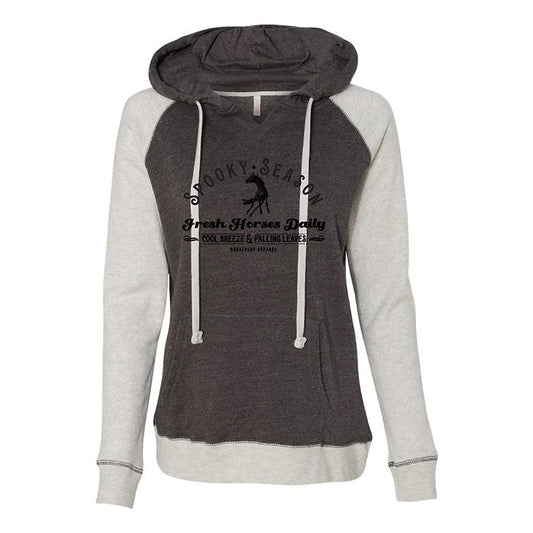 Spooky Season Hoodie: Grey & White