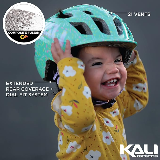 KALI PROTECTIVES Chakra Youth Bicycle Helmet - Sprinkles Mint