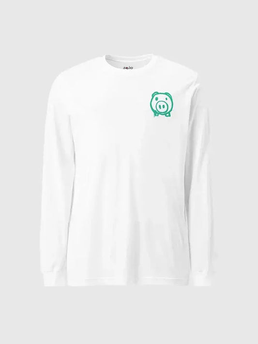 Squid Game Attention Long Sleeve White T-Shirt