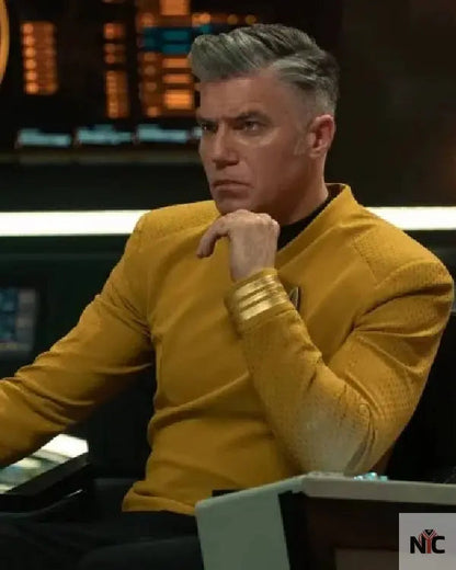 Star Trek Strange New Worlds Anson Mount Yellow Shirt
