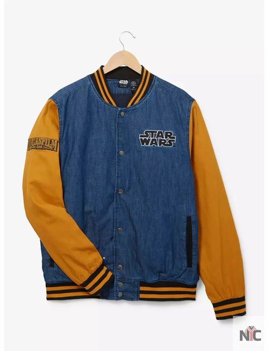 Star Wars Logo Denim Varsity Jacket