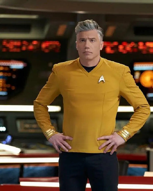 Star Trek Strange New Worlds Anson Mount Yellow Shirt