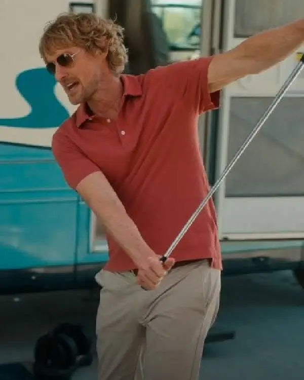 Stick Owen Wilson Red Polo Shirt