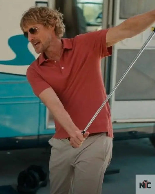 Stick Owen Wilson Red Polo Shirt
