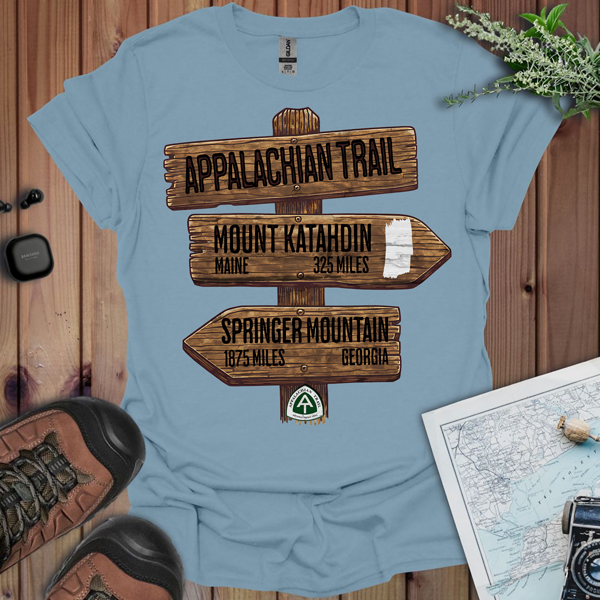 Appalachian Trail White Blaze Unisex Fit Soft T-Shirt Katahdin Springer 2200 Miles