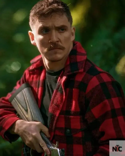 Strange Darling 2024 Kyle Gallner Plaid Jacket