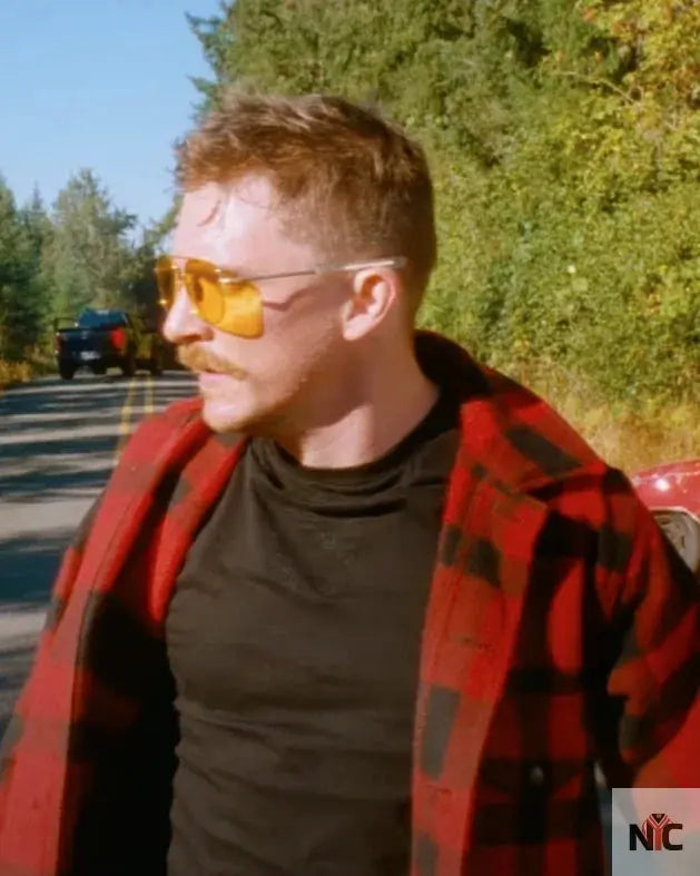 Strange Darling 2024 Kyle Gallner Plaid Jacket