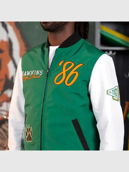 Stranger Things x Hawkins Tigers Reversible Bomber Jacket