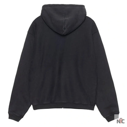 Stussy Unisex Outline Zip Hoodie Black