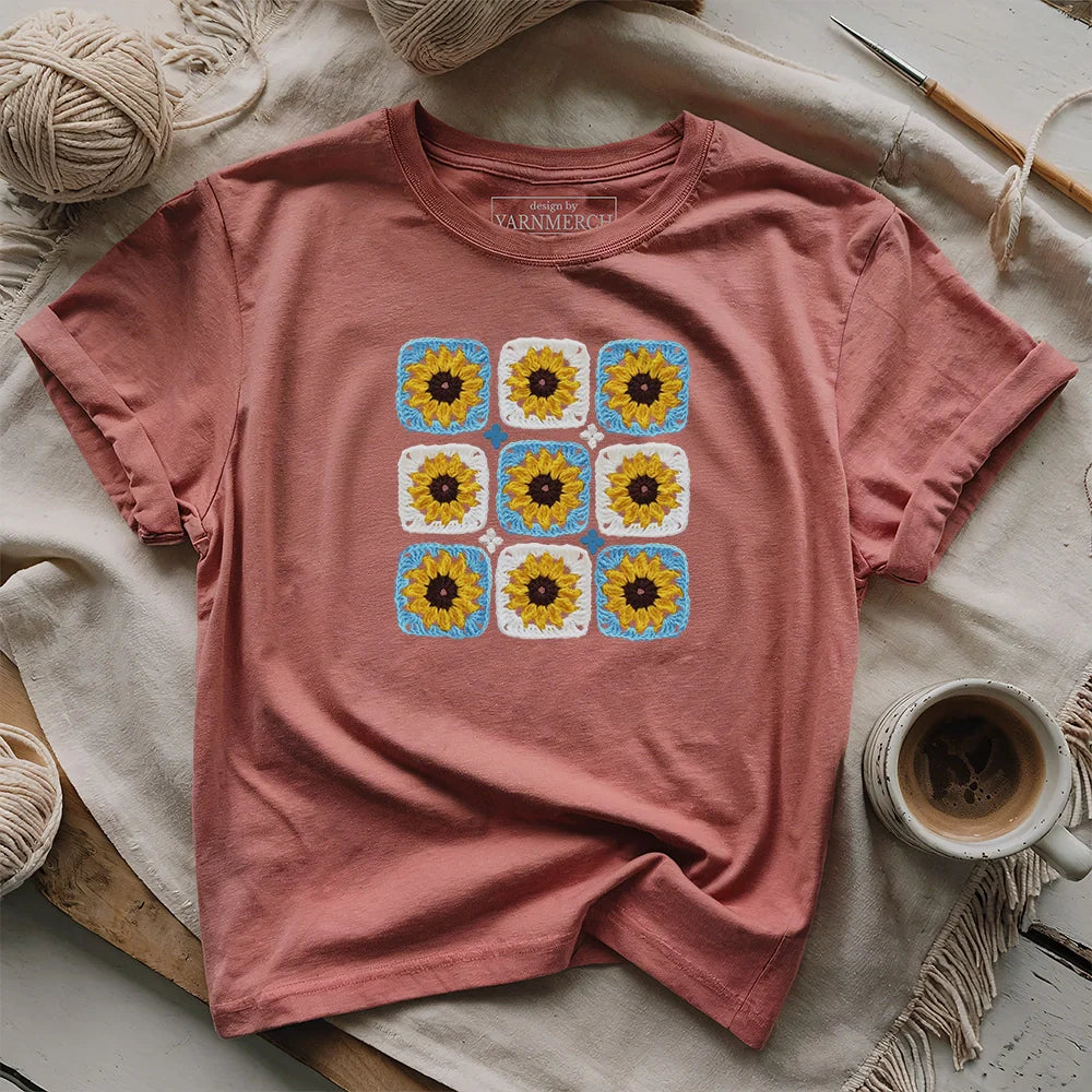 Sunflower Granny Square T-shirt