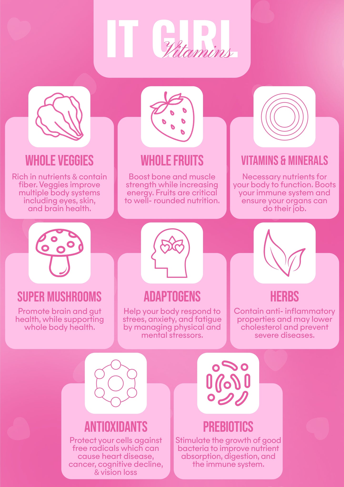 It Girl Snack - Superfoods Greens Gummies in Pink Starburst Flavor