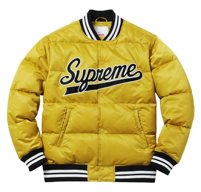 Supreme Black Puffy Varsity Jacket