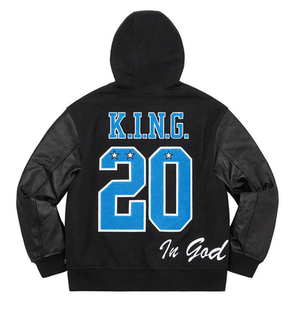 Supreme King Hooded Varsity Jacket