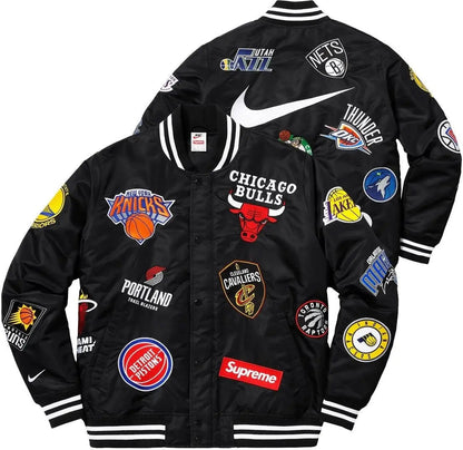 Supreme X Nike NBA Teams Logo Varsity Jacket