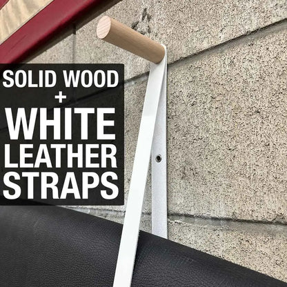 Surfboard Wall Mount - Peg & Leather Strap