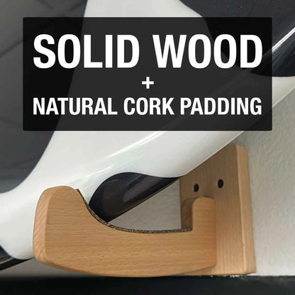 Surfboard Wall Mount - Wood & Cork
