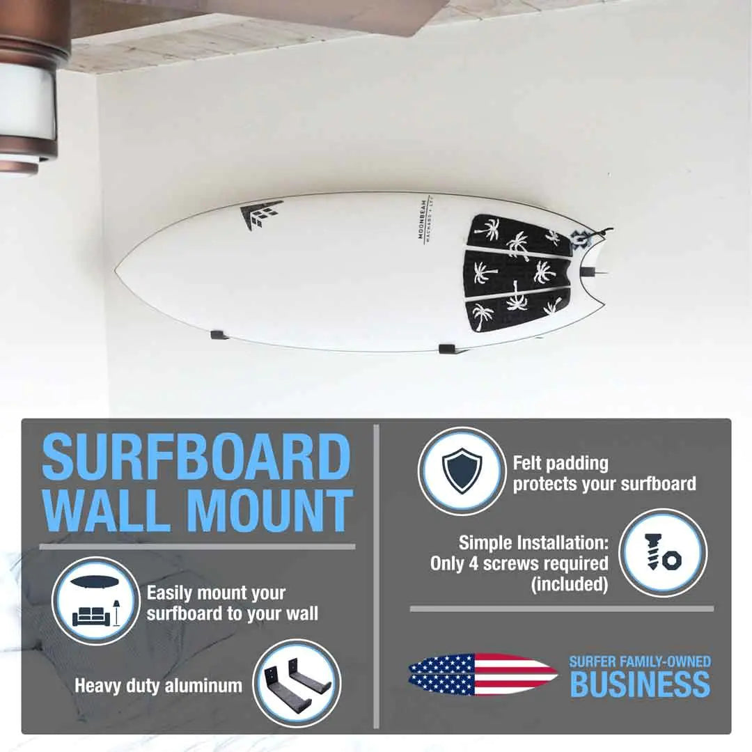 Surfboard Wall Mount - Metal