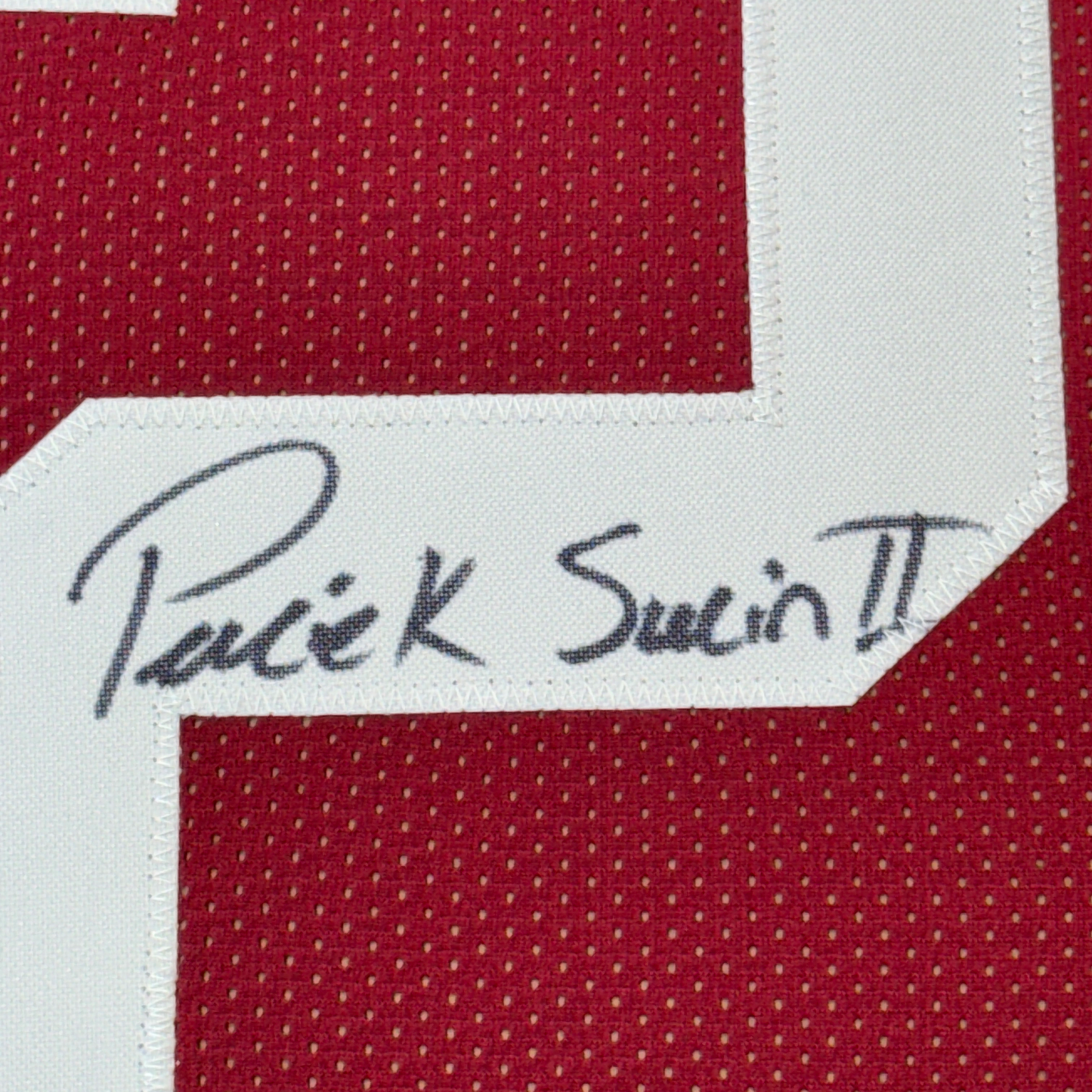 Framed Autographed/Signed Patrick Surtain II 35x39 Alabama Red College Football Jersey JSA COA