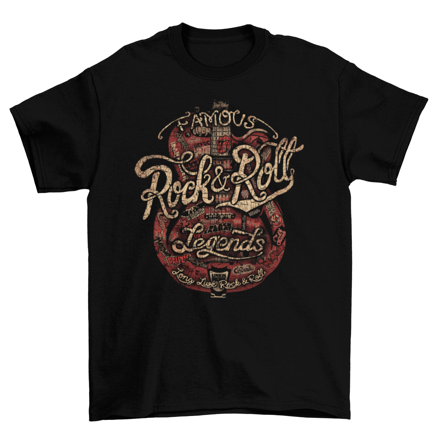 Rock & Roll Legends Script T-shirt
