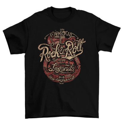 Rock & Roll Legends Script T-shirt