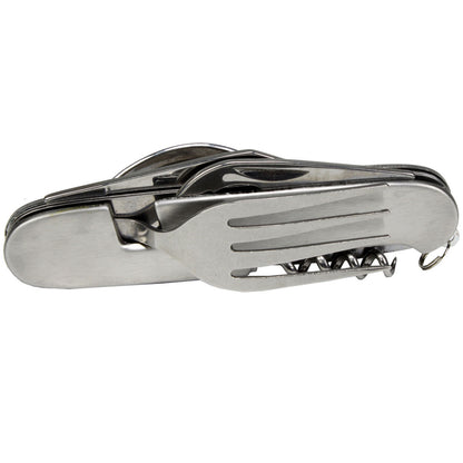 Knife Fork Spoon Combo Utility Tool with Can & Bottle Opener