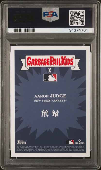 Graded 2023 Topps Garbage Pail Kids Aaron Judge #10A Avenging Aaron Baseball Card PSA 10 Gem Mint