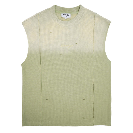"DANGEROUS ELEMENTS" FADE SLEEVELESS TANK ( LIME GREEN )
