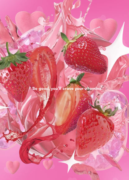 It Girl Snack - Superfoods Greens Gummies in Pink Starburst Flavor